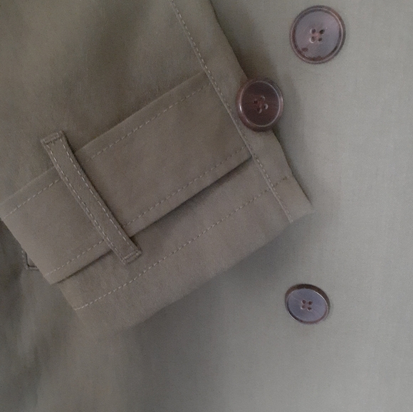 Outerknown Women's Baker Trench Coat Olive Green Size Small - Picture 8 of 11